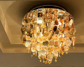 Midnight Pearl Topaz/Amber Ceiling Mount Chandelier ( 1 Of 2)