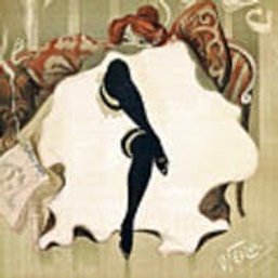 A Huge Framed Belle Epoque French Poster - Frou- Frou Journal - 39 X 52 - Can Can Girl!