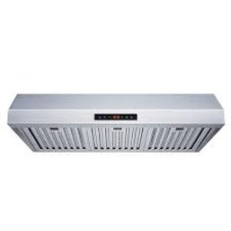 WWinflo 30 In. Convertible Stainless Steel Under Cabinet Range Hood With Baffle Filters And Touch Sensor Contr