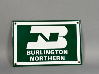 Metal Burlington Northern Sign