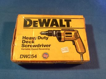 Heavy Duty, Deck, Screwdriver, Variable Speed, Still In The Box, Made By Dewalt Great Shape