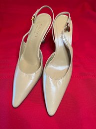 Gucci Leather High Heel Slingback Shoes Size 6B