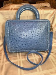 Suarez New York Blue Leather Handbag