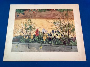 Vintage , Offset Lithograph By Well, Listed Artist, ( Hilding Linnqvist),Great Shape