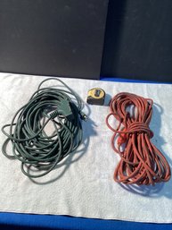 2 - 50 Foot Extension Cords, One With Three Plug-ins, Both Work, Were Tried