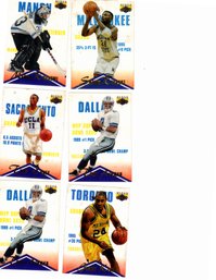 12    SILHOUETTE   SPORTS CARDS, VARIOUS PLAYERS  AS PIUCTURED