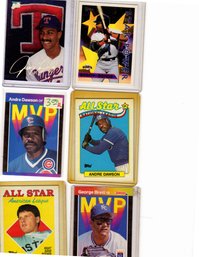 GROUP OF 6 BASEBALL BETTER CARDS IN PLASTIC HOLDERS