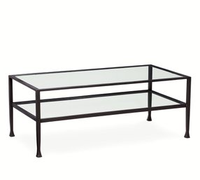 Pottery Barn Tanner Rectangular Glass Coffee Table (Retail $699)