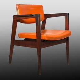 Orange Mid Century Chair By Gunlocke