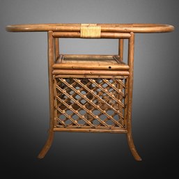 Boho Rattan Bar Cart No Glass