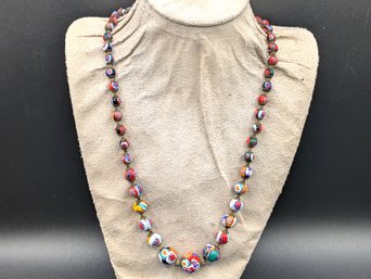 Vintage From Venice:  A Murano Glass Millefiori  Necklace.