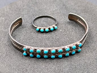 Native American Turquoise Bracelet And Ring