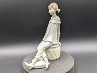 Lladro: 'Girl With Mother's Shoe' Figurine.