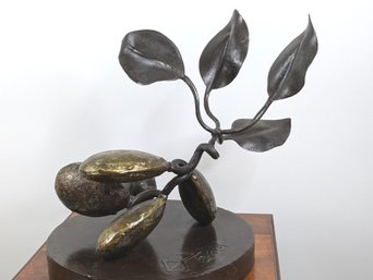 Wild 'Leaf And Pod' Welded Steel Sculpture