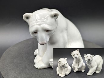 Seated Polar Bear By Lladro