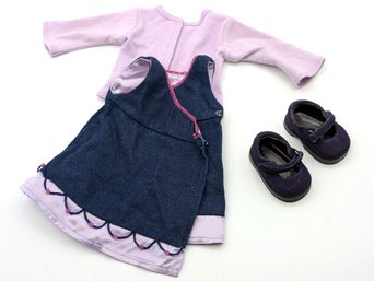 Vintage American Girl  Denim Jumper Outfit