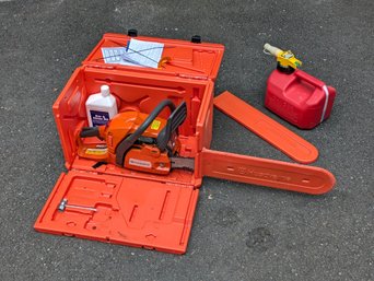 Husqvarna Chain Saw With Carrying Case.