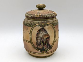Antique Hand Painted  Humidor