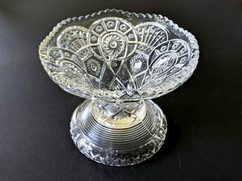 Imperial Glass Clear Broken Arches Punch Bowl Stand