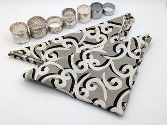 2 Napkins And Assorted Napkin Rings