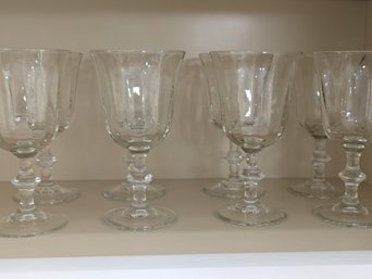 8 Crystal Stemmed Wine Glasss