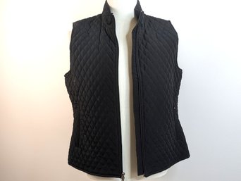 Black Lightly Quilted Vest