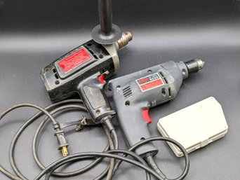 Two Corded Electric Drills