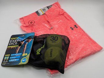 Under Armour Heat Gear  Quarter Zip Shirt  & Exercise DiceDice