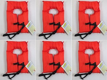 6 Unused Life Vests - Personal Flotation Devices