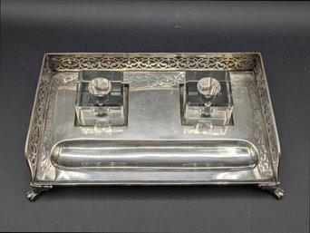 Tiffany Sterling Silver Antique Inkstand