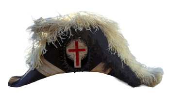 Antique Knights Templar Ceremonial Hat Or Chapeau By Morgan Puhl & Morris