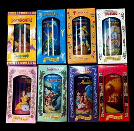 1994 Complete Set In Boxes 8 Burger King Disney Collection Plastic Tumbles Collectors Series No Issues
