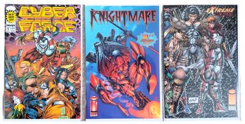 Lot Of 3 Image Comics #1 Issues  Cyber Force--Knightmare--Extreme Sacrifice