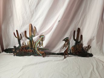 Unique Metal Southwest Wall Art With Kokopelli.