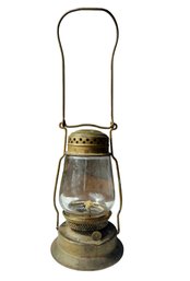 Antique 'National' Brass Skaters Lantern Lamp