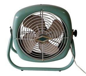 Vintage Mid Century Lasko Seafoam Green Industrial 2 Speed Fan
