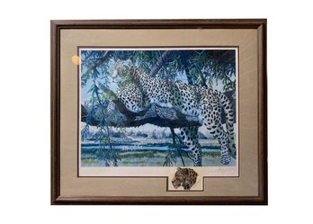 Gary Swanson Leopard In A Tree Signed And Numbered Print