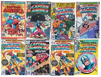 1976 Thru 1980 Marvel Comic CAPTAIN AMERICA Lot Of 8  Bronze Age