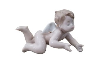 Vintage Lladro Porcelain 'playing Cherub' Figurine Ornament #6254  (lot S)