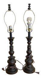 Pair Of Modern Black Lamps