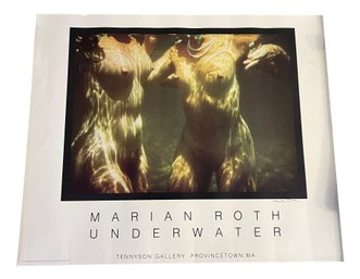 Marian Roth Underwater Tennyson Gallery Provincetown MA Signed Exhibition Poster