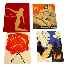 Group Of 4 Antique Playbills Including Moulin Rouge, Earl Carroll, Lido,