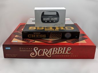Scrabble, Chess & Digital Timer For Chess