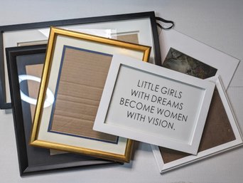 4 Blank Frames,  Inspiration In A Frame & A Matted Hummingbird Print