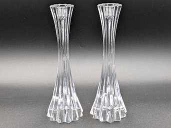 Beautiful Pair Crystal Candlesticks