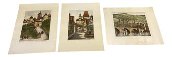 Group Of 3 Etchings By Ernst Geissendorfer