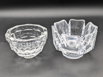 Orefors Glass Bowl & Kosta Glass Biwl