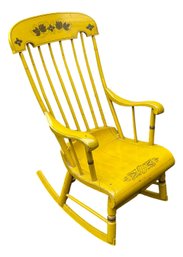 Antique Mustard Yellow Rocking Chair