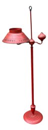 Antique Red Toleware Floor Lamp