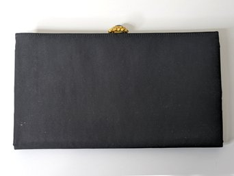 Vintage Evening Clutch Bag With Jeweled Clasp